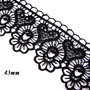 9135 - (110cm) Dantela aspect matasos, negru, 43mm