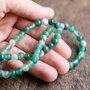 Sirag agate  - verde cu alb 6mm