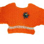Pulover crosetat orange - vandut