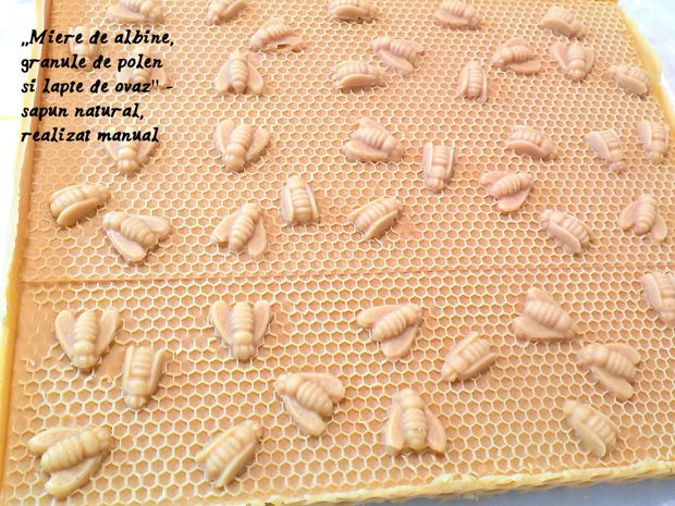 ,,Miere de albine, granule de polen & lapte de ovaz'' - sapun natural, realizat manual