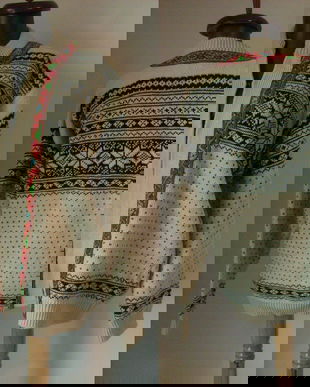 CARDIGAN NORDIC TRICOTAT MANUAL FIR LANA