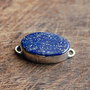 Conector Lapis Lazuli in rama argintata