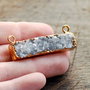 Pandant galaxy  quartz electroplacat cu aur