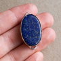Conector Lapis Lazuli in rama argintata