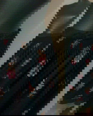 FUSTA AMPLA BUMBAC FLORAL