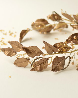 Coronita de frunze de lut Golden Godess