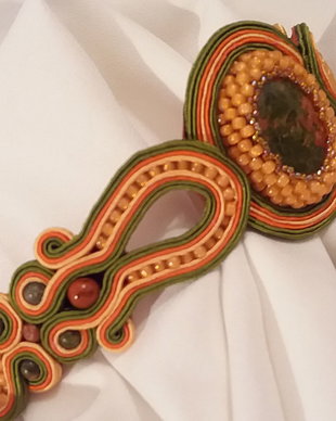 Bratara soutache "Toamna insorita"