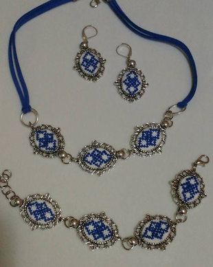 Set bijuterii brodate  traditii romanesti