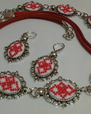 Set bijuterii brodate  traditii romanesti