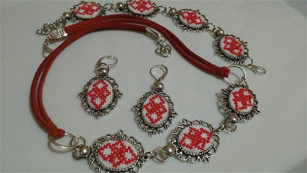 Set bijuterii brodate  traditii romanesti