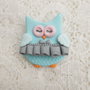 Broșă Blue Owl