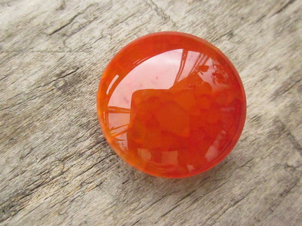 Cabochon agata 25mm, rotunjit pe ambele fete