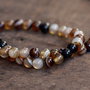Sirag agate  - dungate maron, crem, bej  6mm