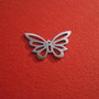 Fluturas din argint rodiat aprox 0.7x16x24 mm