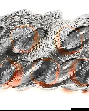 Ag342 - Inel tip verigheta, argint 925, cuprat, cuart rutilat,