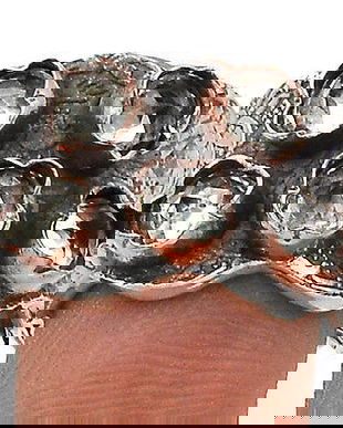 Ag377 - Inel tip verigheta, argint 925, cuprat, topaz clear