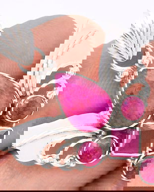 Ag400 - Pandantiv, argint 925, radacina de rubin, inger pazitor, rosu