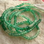 Onix verde degrade rondele fatetate aprox 3.5 mm - sir de aprox 17.5 cm fara inchizatoare