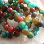 Agate crab fire multicolore fatetate aprox 8 mm