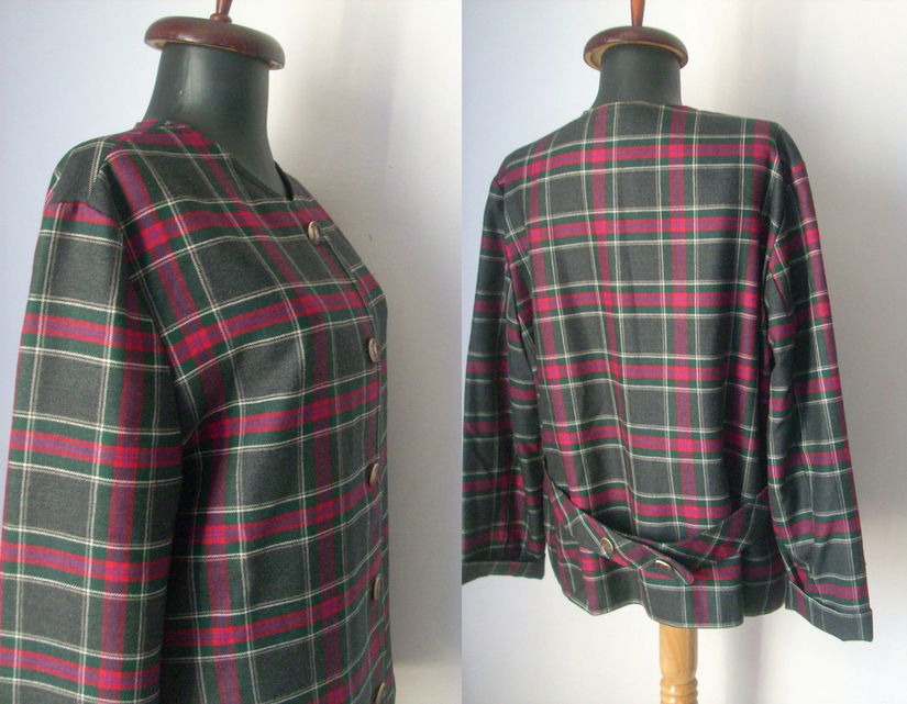 SACOU TARTAN STOFA FINA LANA