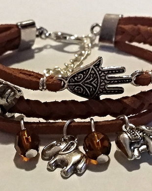 Bratara snur impletit hamsa