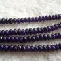 Agate mov inchis rondele mici fatetate sir aprox 18.5 cm