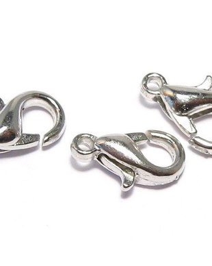 Inchizatoare lobster, metalica, platina, 10x6 mm