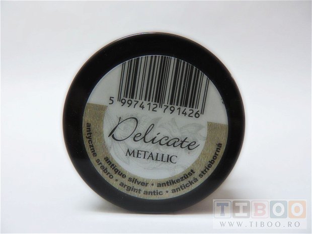 Vopsea acrilica metalizata Delicate- 50 ml- argint antic