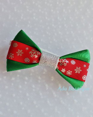 Mini papion pentru Craciun verde