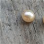 Perle cultura 13mm, cabochon semigaurit (2buc)