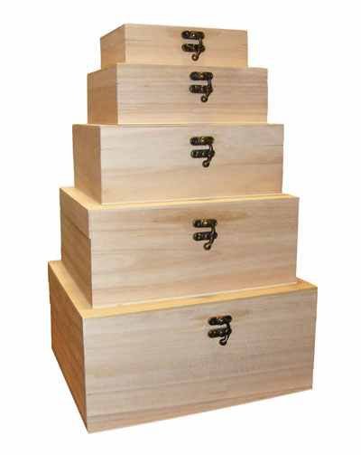 Set 5 cutii din lemn- 5902
