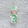 Broşă Green Snowman