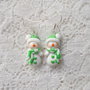Cercei cu tortiţă Green Snowmen