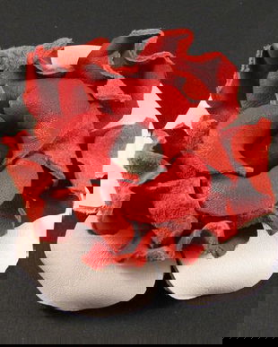 R0017 - Brosa / agrafa / clema, piele naturala, agata fatetata, floare