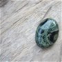 Cabochon jasp green stone, 25x18 mm