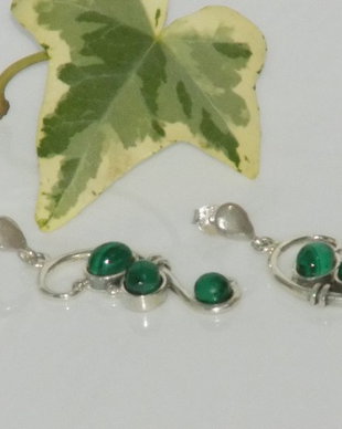 "Malachite Earrings"