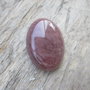 Cabochon cuart strawberry 25x18 mm