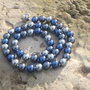 Perle sea shell bleu-gri