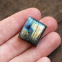 Cabochon Labradorit spectrolit  - rectangular