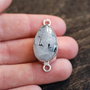 Conector Quartz turmalinat  in rama argintata