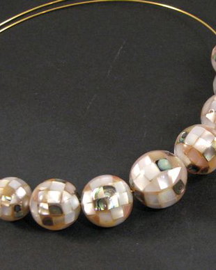 9153 - (9buc) Sfere paua abalone 16, 14, 12mm