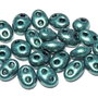 Margele duble, twin, jet dark teal