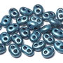 Margele duble, twin, jet midnight blue