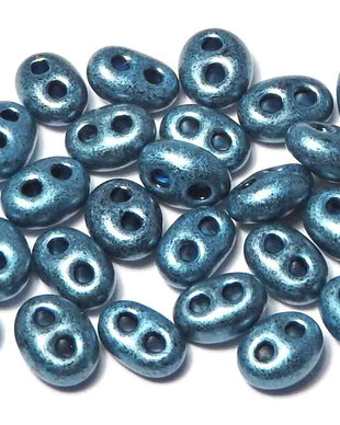 Margele duble, twin, jet midnight blue