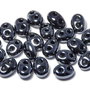 Margele duble, twin, jet iris gunmetal