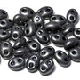 Margele duble, twin , jet gunmetal