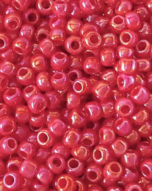 Margele TOHO, 11/0, Opaque-Rainbow Cherry- 20 grame