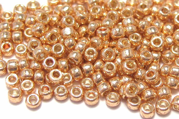 Margele TOHO, 11/0, Permanent Finish - Galvanized Rose Gold- 10 grame-551