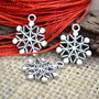Pandantiv charm Craciun, fulg de nea, 20x16mm SALAK 311