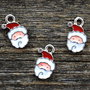 Charm Mos Craciun emailat, 18x10mm SALAK 317